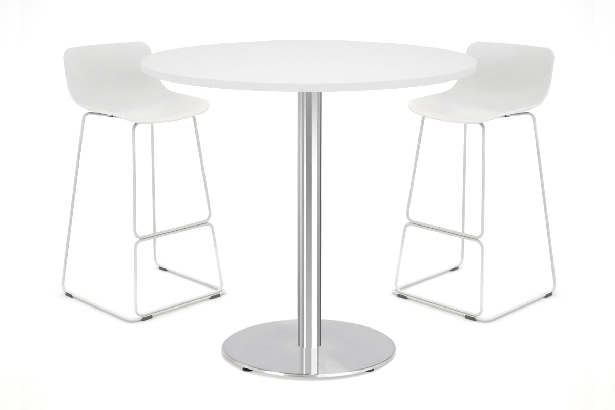 Sapphire Tall Round Bar Counter Table - Disc Base [800 mm] Jasonl 540mm stainless steel base white 