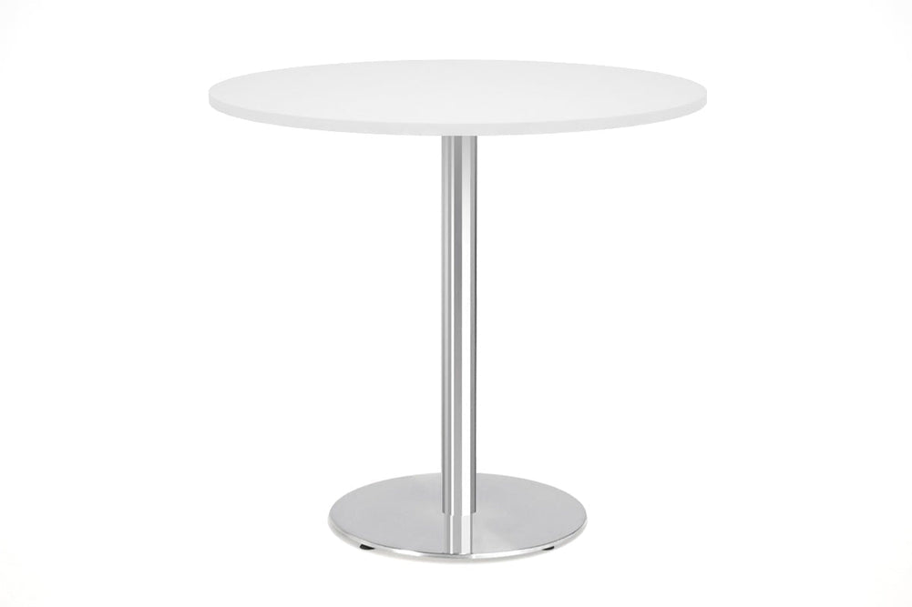 Sapphire Disc Base Tall Round Bar Counter Table [800 mm]-540mm stainless steel base dark oak 