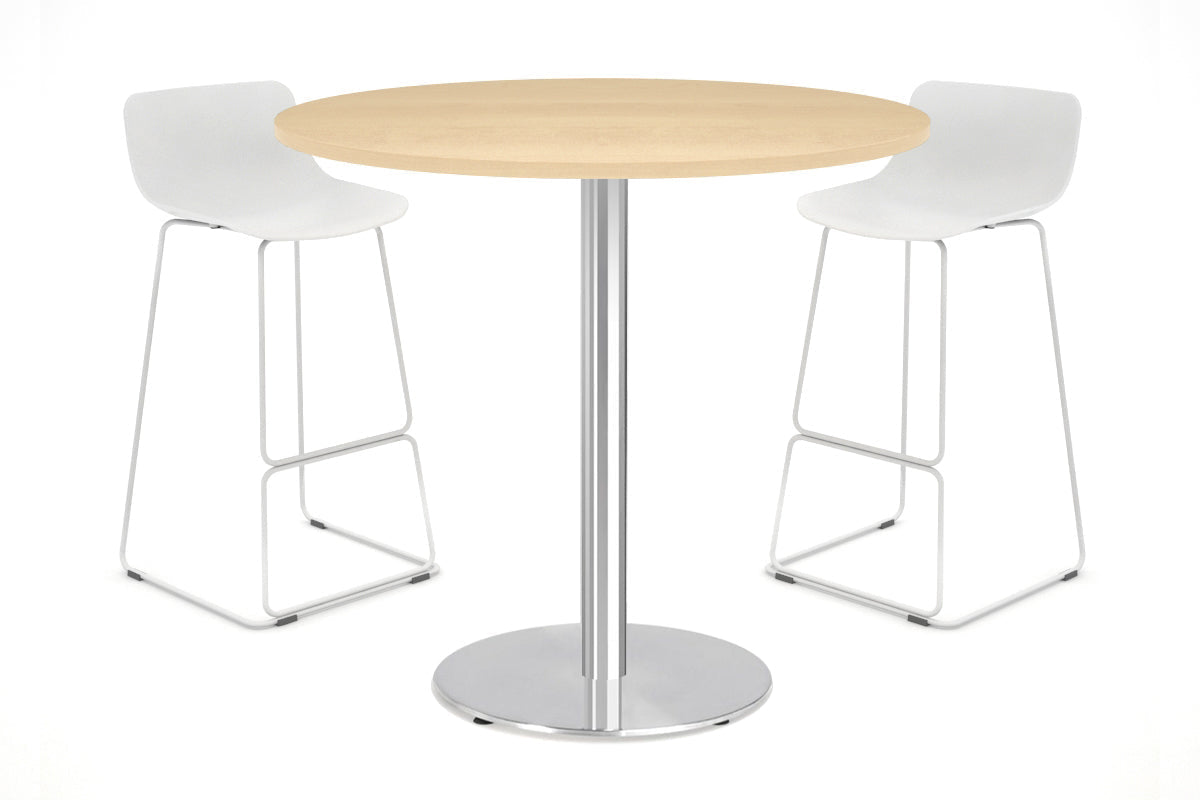 Sapphire Tall Round Bar Counter Table - Disc Base [800 mm] Jasonl 540mm stainless steel base maple 