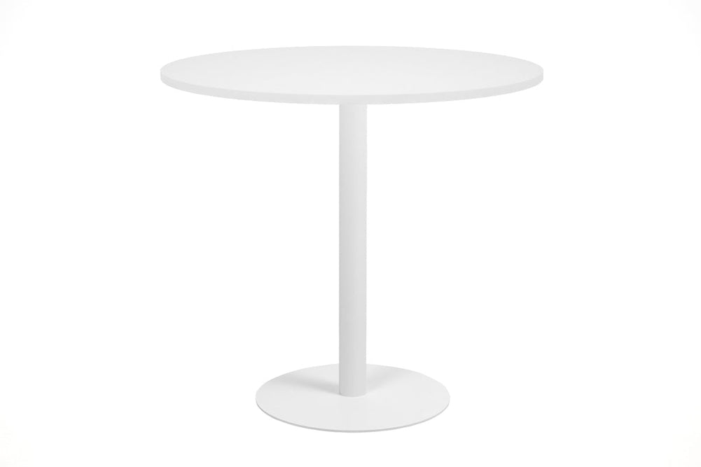 Sapphire Disc Base Tall Round Bar Counter Table [800 mm]-540mm stainless steel base dark oak 