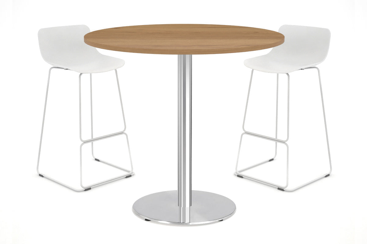 Sapphire Tall Round Bar Counter Table - Disc Base [800 mm] Jasonl 540mm stainless steel base salvage oak 