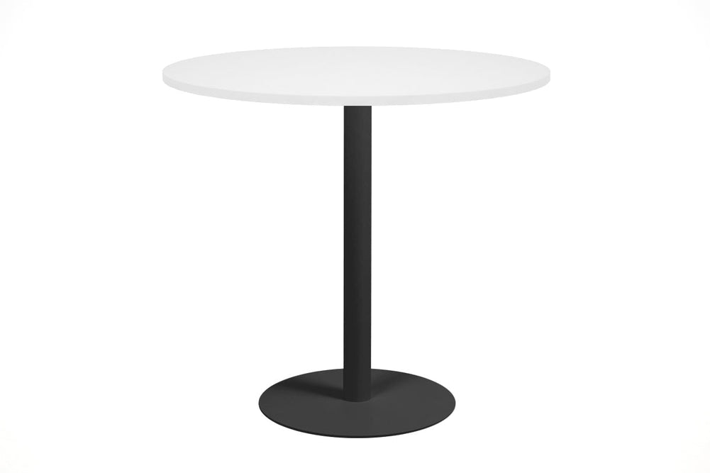 Sapphire Disc Base Tall Round Bar Counter Table [800 mm]-540mm stainless steel base dark oak 