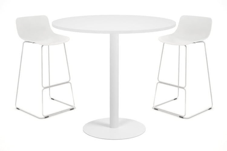 Sapphire Tall Round Bar Counter Table - Disc Base [800 mm] Jasonl 540mm white base white 