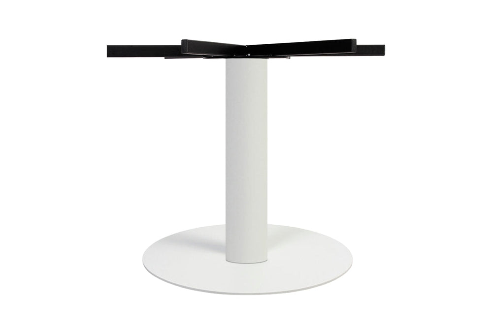 Sapphire Disc Base XL Round Conference Table [1350mm]-720mm white base none 