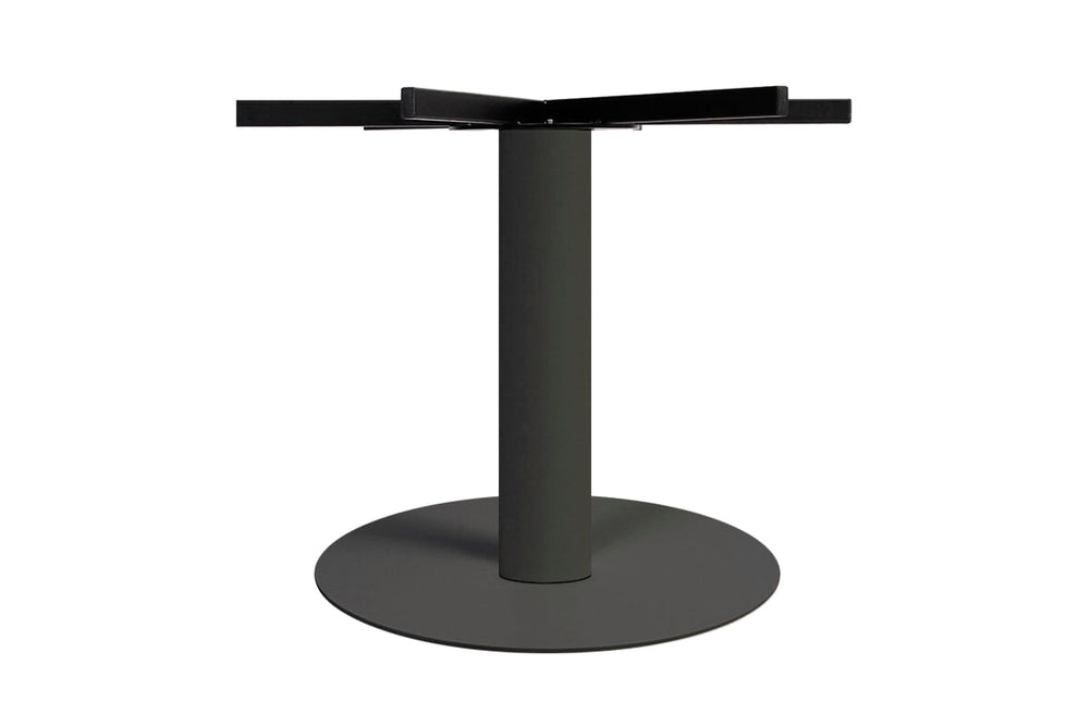 Sapphire Disc Base XL Round Conference Table [1350mm]-720mm black base none 