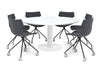 Sapphire Disc Base XL Round Conference Table [1350mm] - Thumbnail 6 