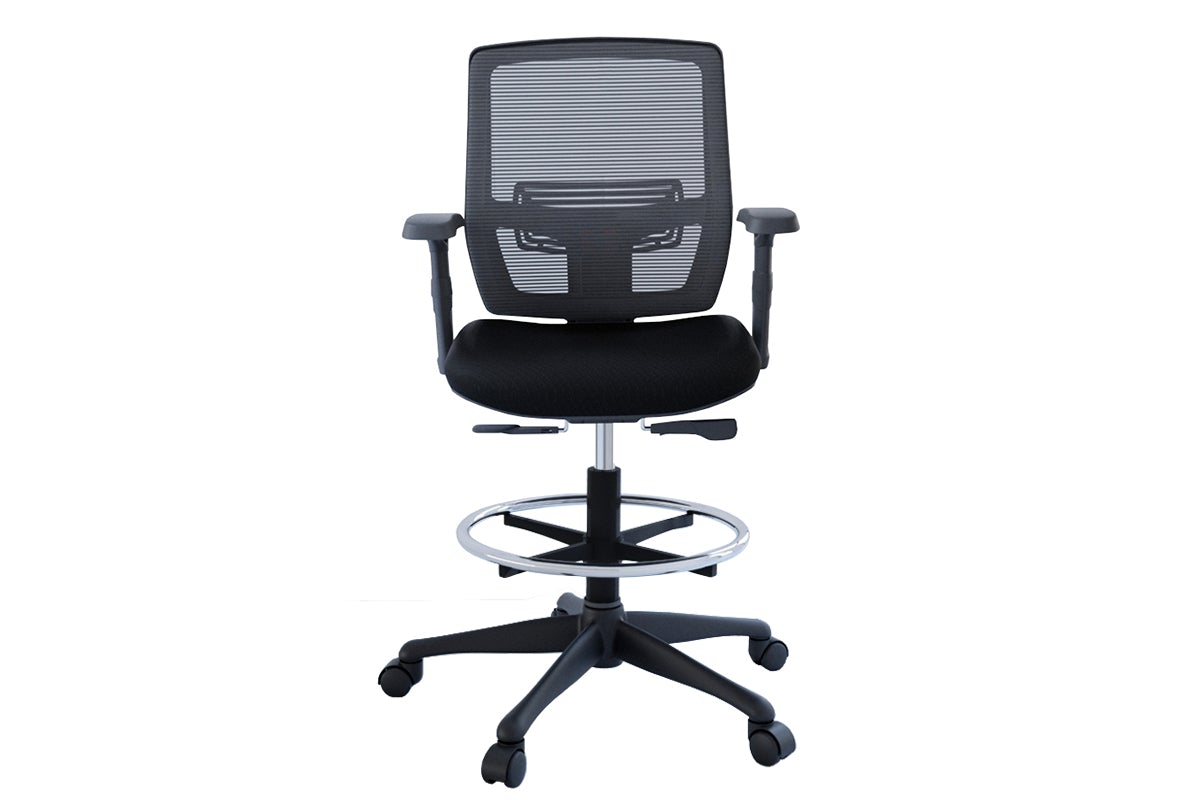 Shrike Sit Stand Mesh Drafting and Lab Chair Jasonl 