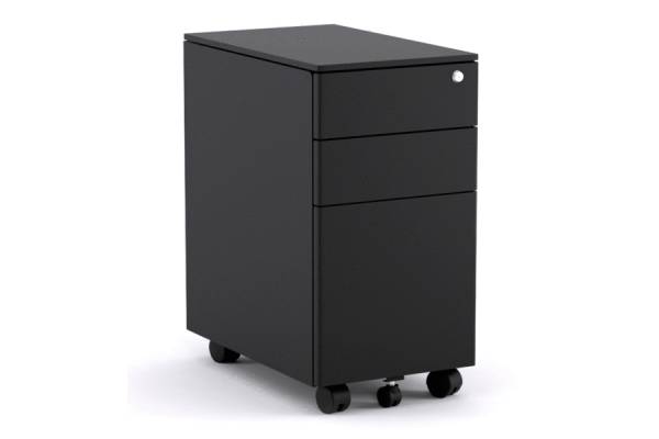 Slim Mobile Pedestal-black none 