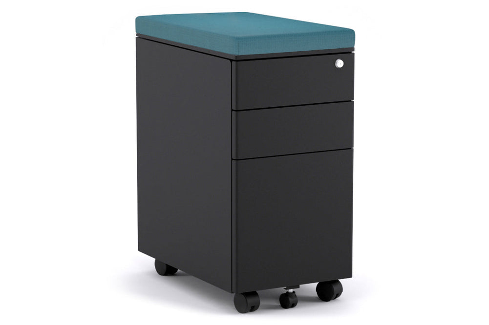 Slim Mobile Pedestal-black blue 