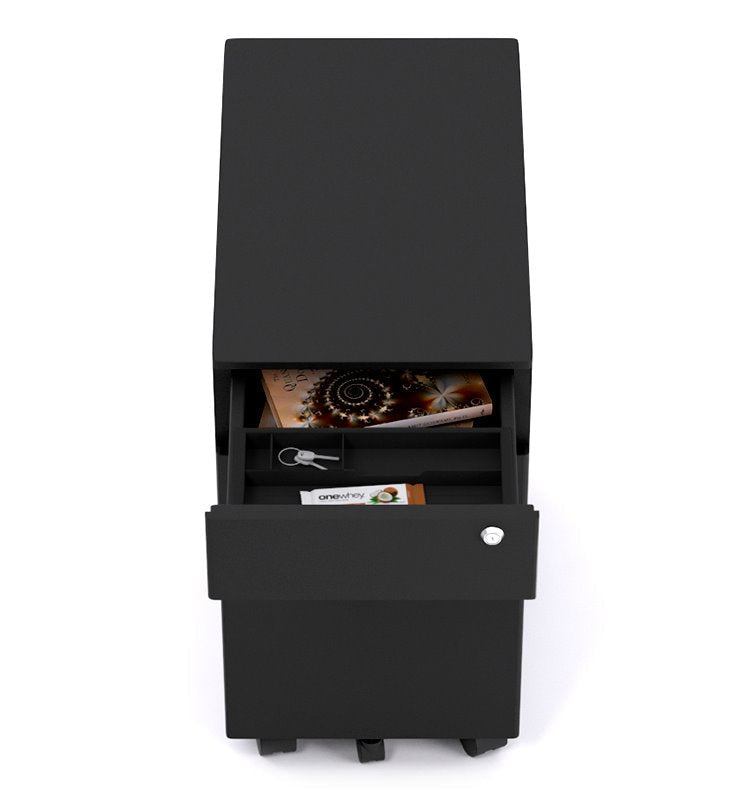 Slim Mobile Pedestal-black blue 