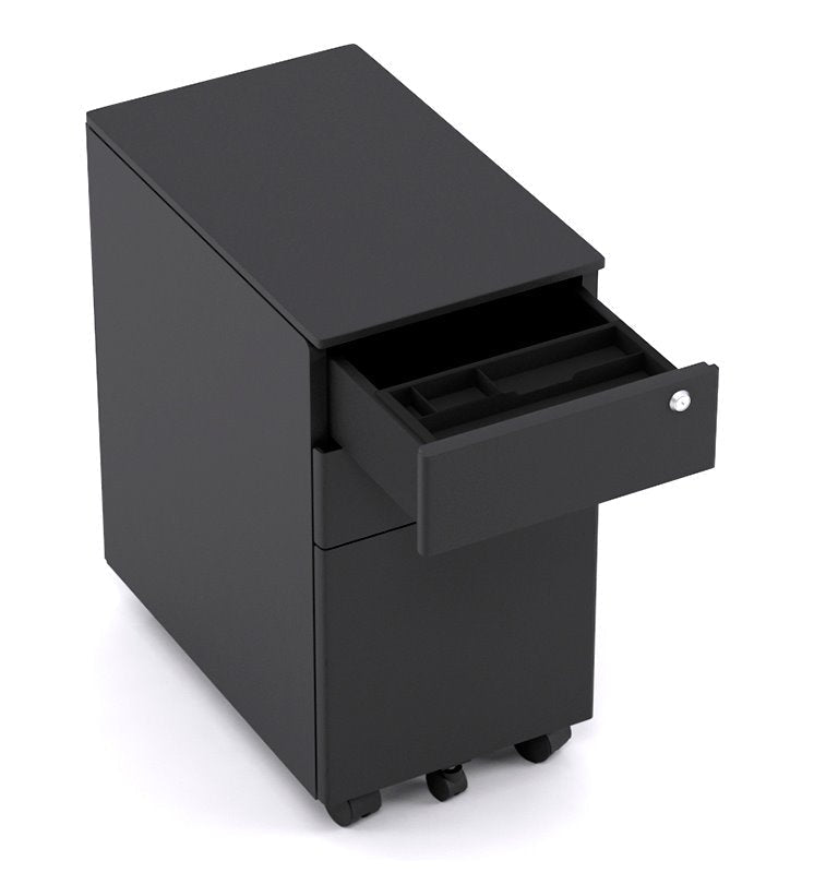 Slim Mobile Pedestal-black blue 