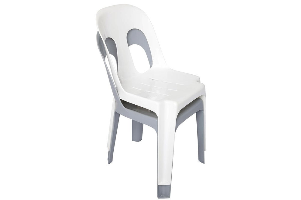 Sonic Drift Plastic Stacking Utility Chair-grey  