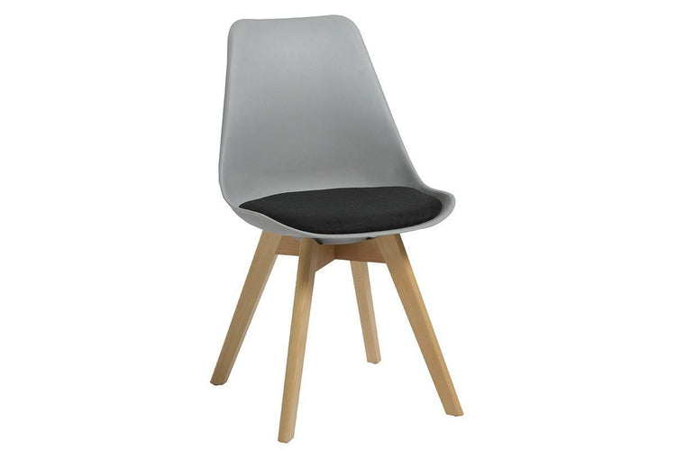 Sonic Lana Cafe Chair Sonic grey shell with black pad 