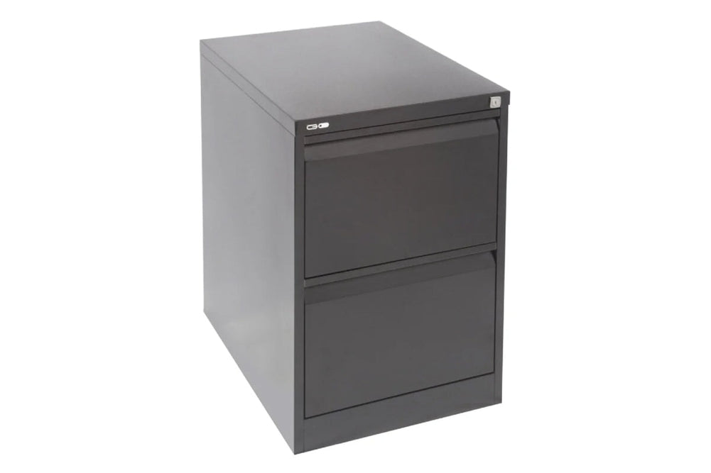 Sonic Metal 2 Drawer Filing Cabinet-graphite ripple  