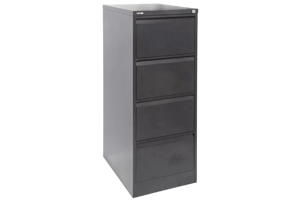 Sonic Metal 4 Drawer Filing Cabinet-graphite ripple  