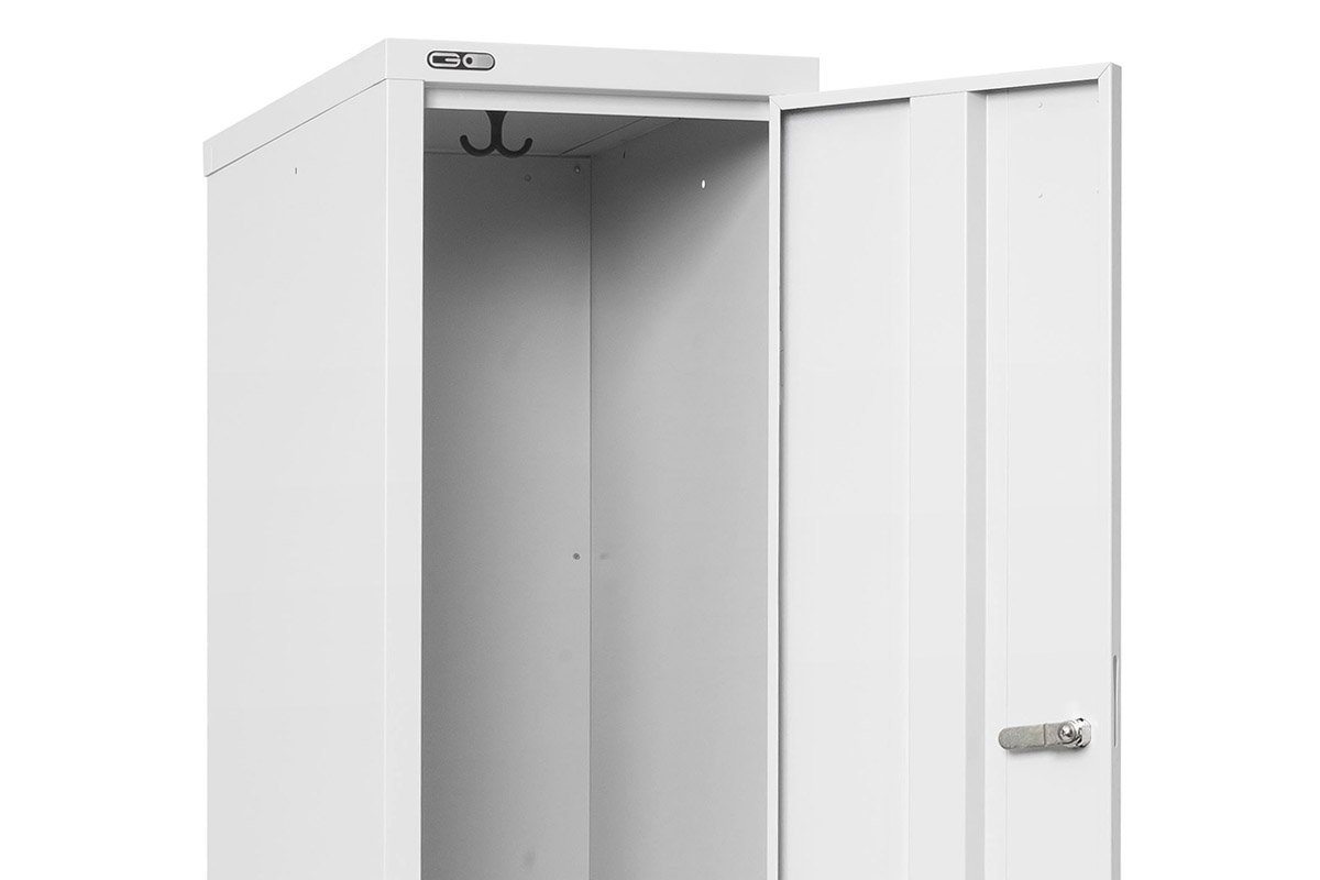 Sonic Metal Locker 2-Tier Door - Single-white  