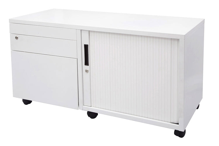 Sonic Mobile Caddy LHS with Tambour & Filing Drawers Sonic white caddy none 