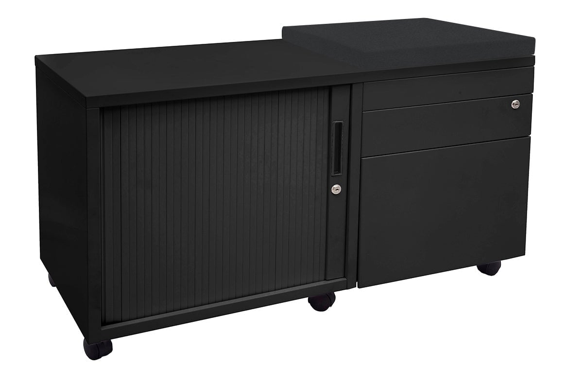 Sonic Mobile Caddy RHS with Tambour & Filing Drawers Sonic black caddy black 