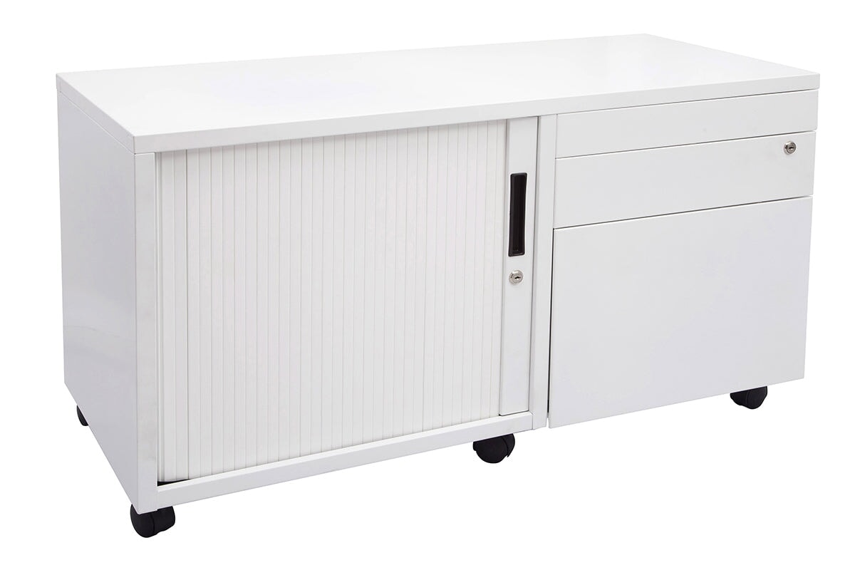 Sonic Mobile Caddy RHS with Tambour & Filing Drawers Sonic white caddy none 