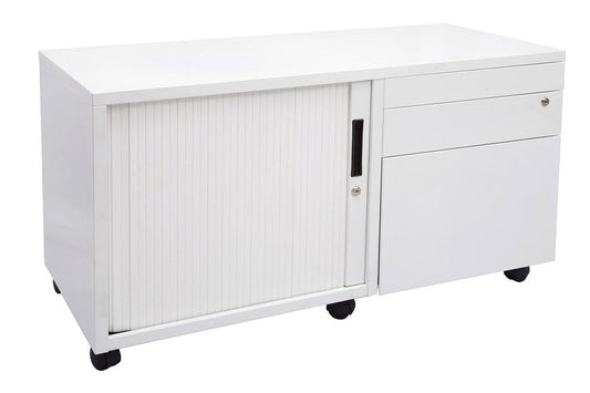 Sonic Mobile Caddy RHS with Tambour & Filing Drawers Sonic white caddy none 