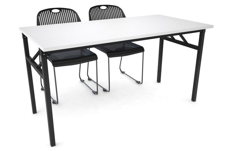 Sonic Steel Black Frame Folding Table [1400L x 700W] Sonic white 