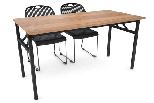 Sonic Steel Black Frame Folding Table [1400L x 700W] Sonic salvage oak 