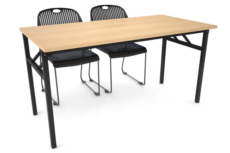 Sonic Steel Black Frame Folding Table [1400L x 700W] Sonic maple 