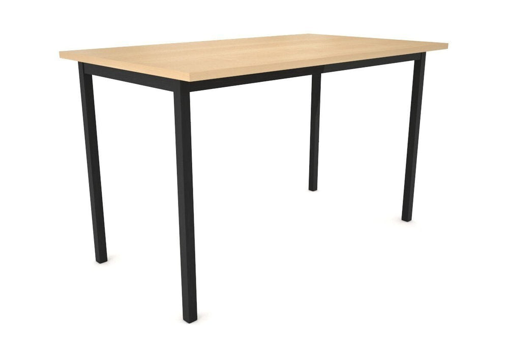 Sonic Steel Black Frame Table [1200L x 700W]-dark oak  