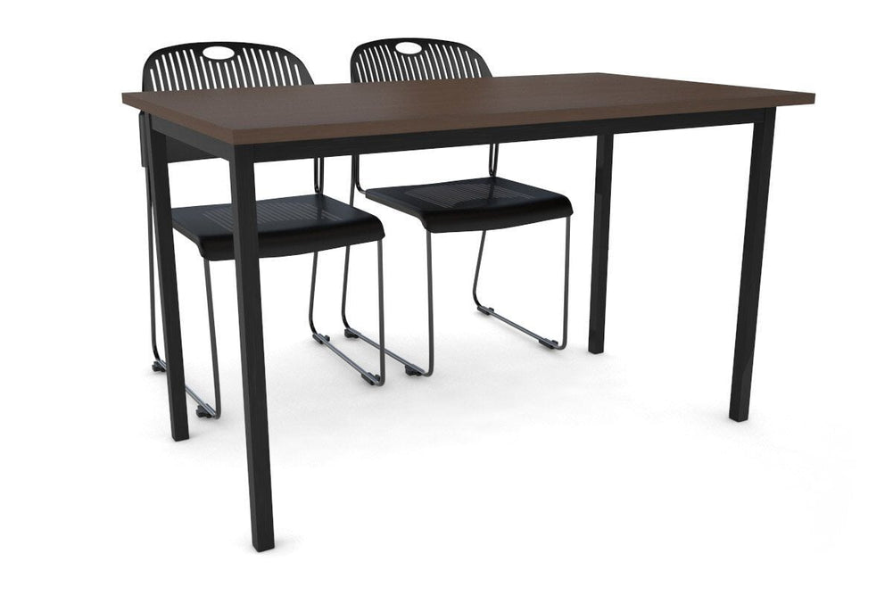 Sonic Steel Black Frame Table [1200L x 700W]-dark oak  