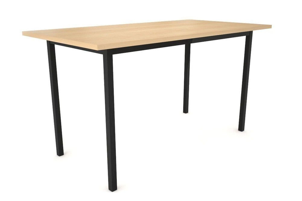 Sonic Steel Black Frame Table [1400L x 700W]-dark oak  
