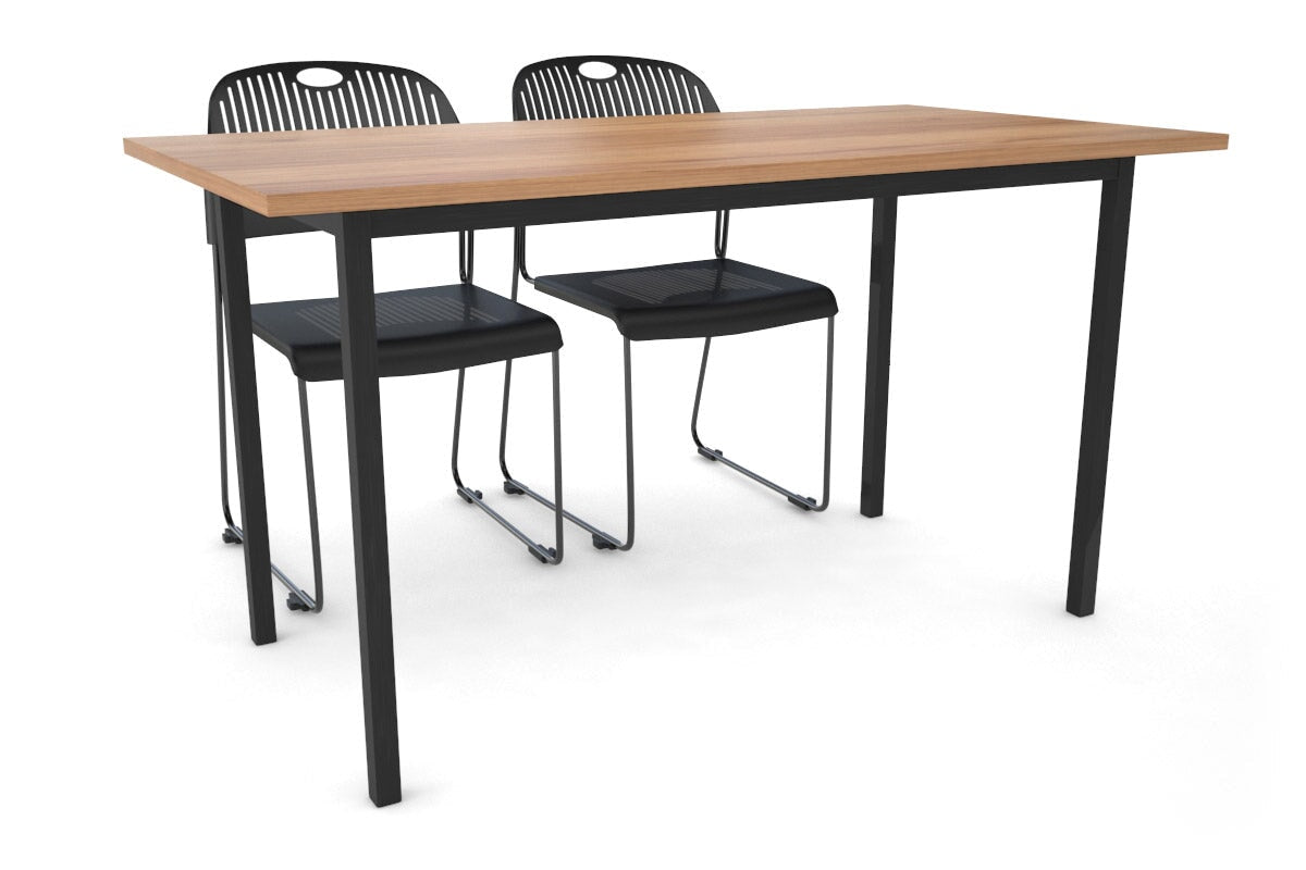Sonic Steel Black Frame Table [1400L x 700W]-salvage oak  