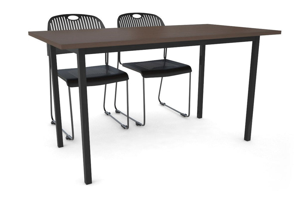 Sonic Steel Black Frame Table [1400L x 700W]-wenge  