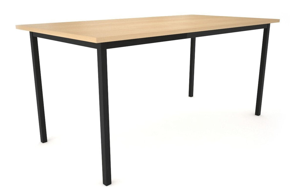Sonic Steel Black Frame Table [1600L x 800W]-dark oak  