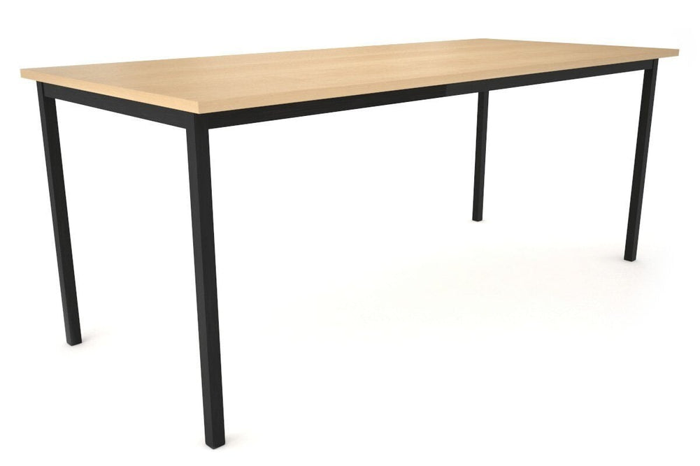 Sonic Steel Black Frame Table [1800L x 800W]-dark oak  