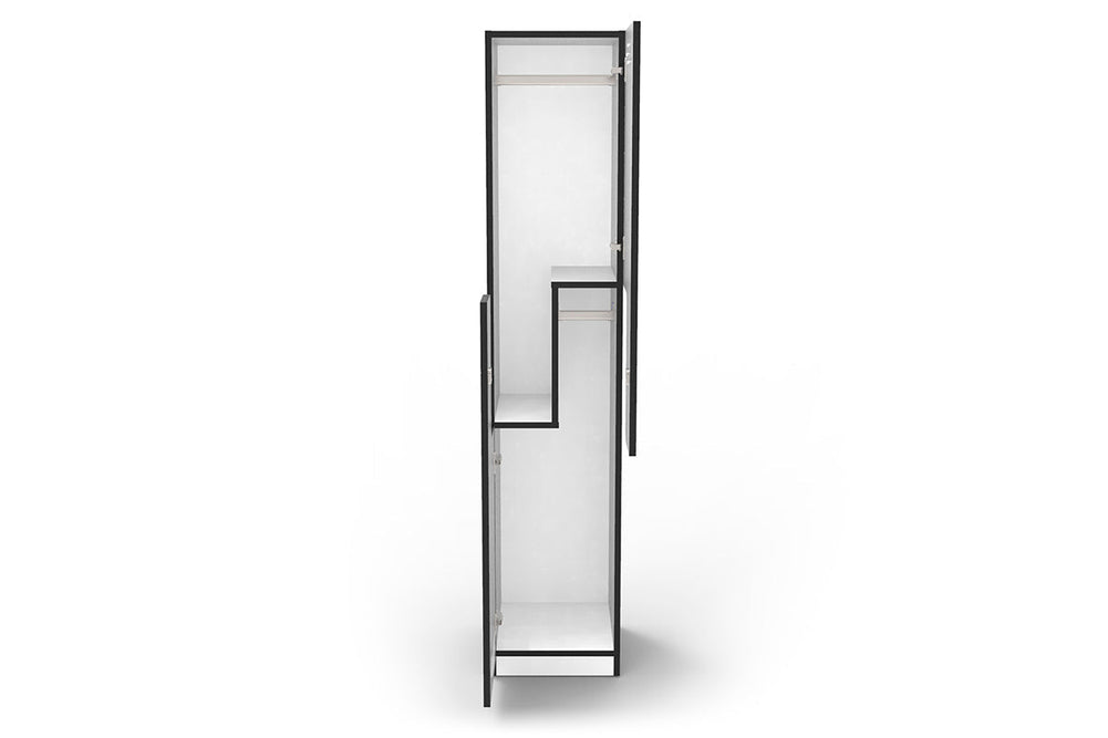 Sonic Step Door Melamine Locker-natural oak with black edging public function digital pin code lock 