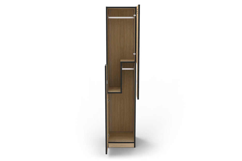 Sonic Step Door Melamine Locker-natural oak with black edging public function digital pin code lock 