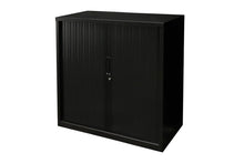  - Sonic Tambour Siliding Door Storage Cabinet Metal - Black [1200W x 473D] - 1