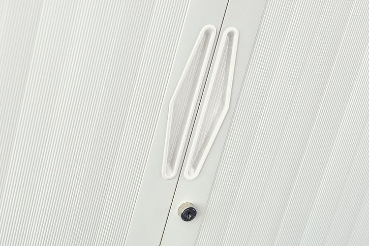 Sonic Tambour Siliding Door Storage Cabinet Metal - White [1200W x 473D] Sonic 