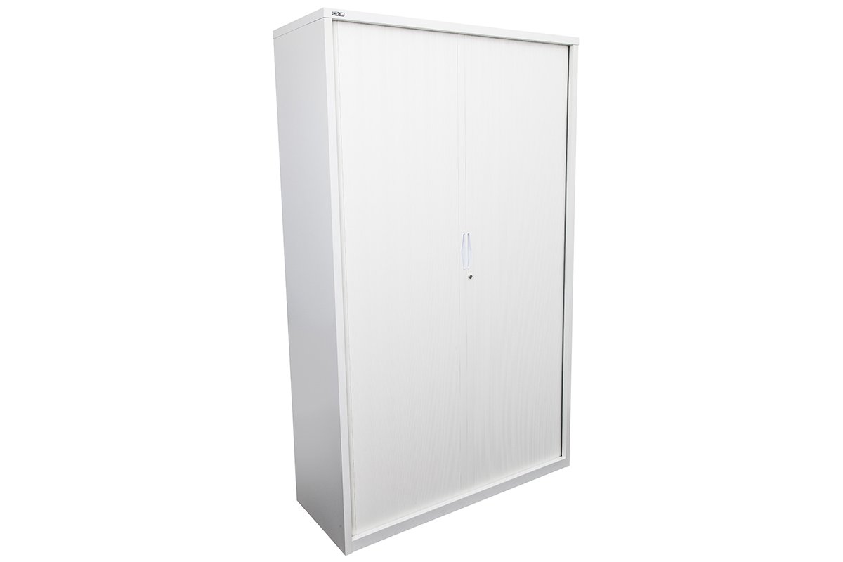 Sonic Tambour Siliding Door Storage Cabinet Metal - White [1200W x 473D] Sonic 1981H none none