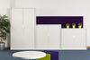 Sonic Tambour Sliding Door Storage Cabinet Metal White - 1981H x 900W - Thumbnail 2 