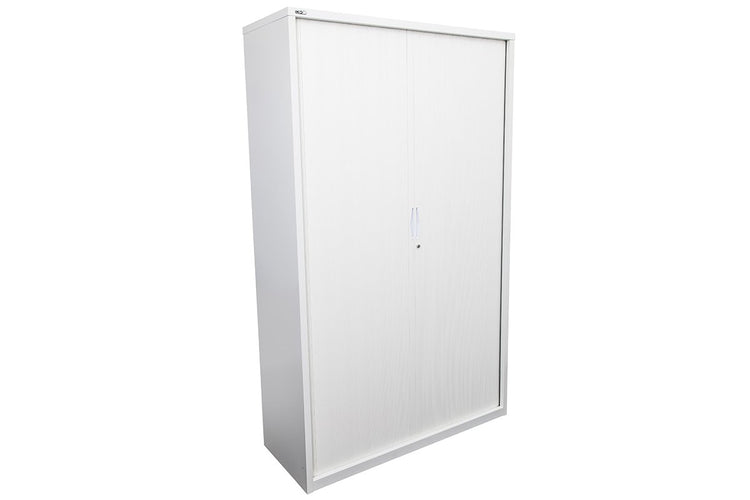 Sonic Tambour Siliding Door Storage Cabinet Metal - White [900W x 473D] Sonic 1981H none none