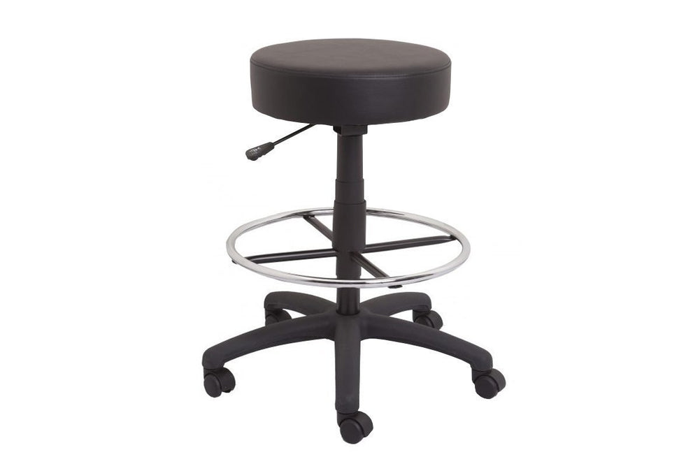 Strong Industrial Padded Stool-black  