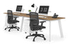 Switch - 2 Person Office Workstation Run [1200L x 800W with Cable Scallop] - Thumbnail 5 