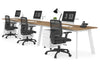 Switch - 3 Person Office Workstation Run [1400L x 800W with Cable Scallop] - Thumbnail 5 