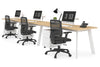 Switch - 3 Person Office Workstation Run [1400L x 800W with Cable Scallop] - Thumbnail 9 