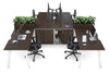 Switch 4 Person Workstation with Uniform Spine [4 x (1600L x 800W) with Cable Scallop] - Thumbnail 4 