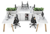 Switch 4 Person Workstation with Uniform Spine [4 x (1600L x 800W) with Cable Scallop] - Thumbnail 13 
