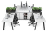 Switch 4 Person Workstation with Uniform Spine [4 x (1600L x 800W) with Cable Scallop] - Thumbnail 10 