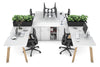 Switch 4 Person Workstation with Uniform Spine [4 x (1600L x 800W) with Cable Scallop] - Thumbnail 16 