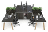 Switch 4 Person Workstation with Uniform Spine [4 x (1600L x 800W) with Cable Scallop] - Thumbnail 18 